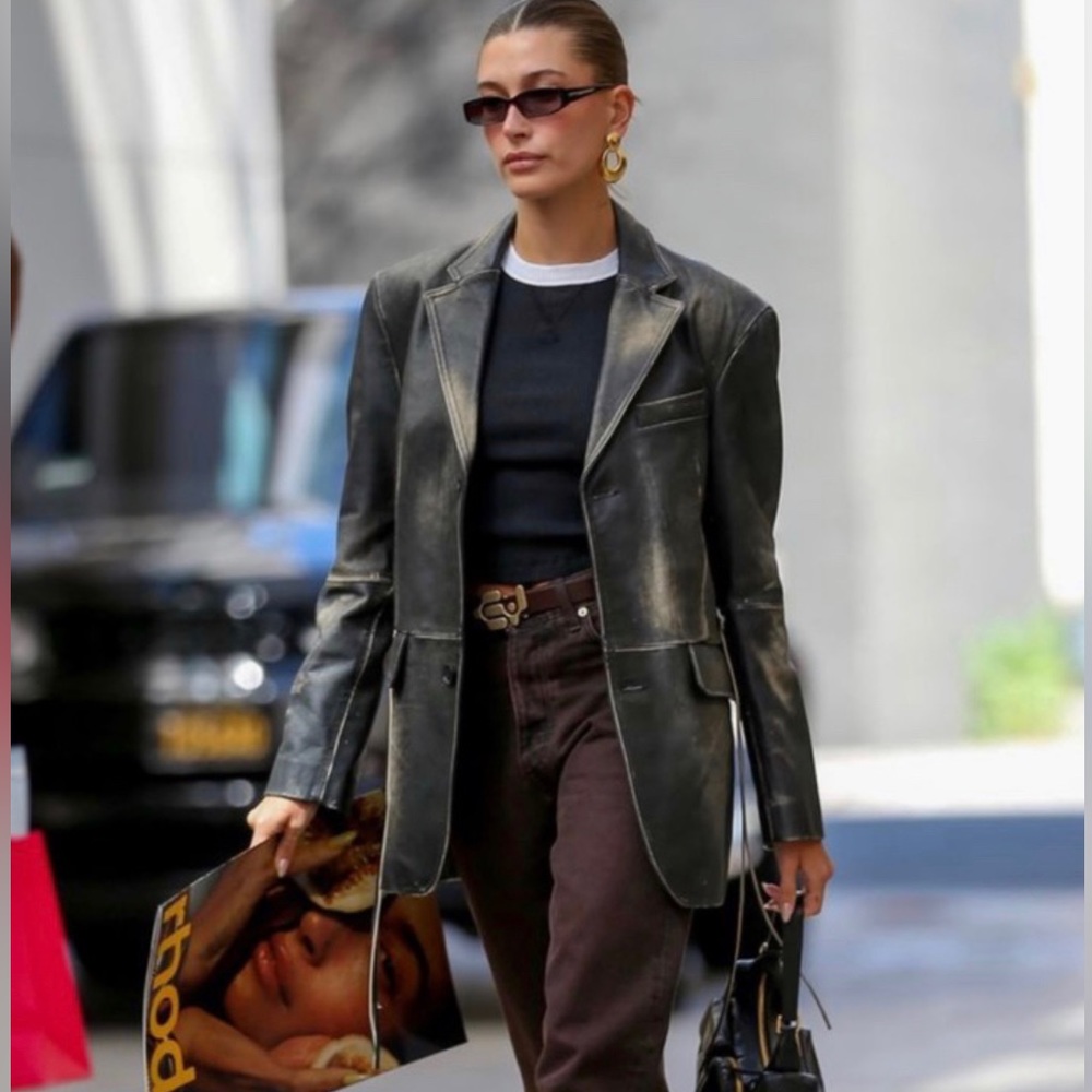 Vintage Leather Blazer